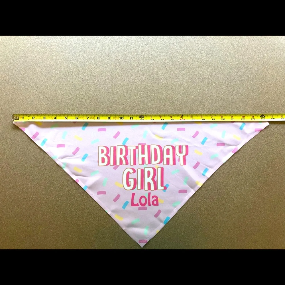 Dog Bandana “Birthday Girl Lola” - never used